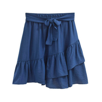 Fusta casual dama cu talie elastica in mai multe culori