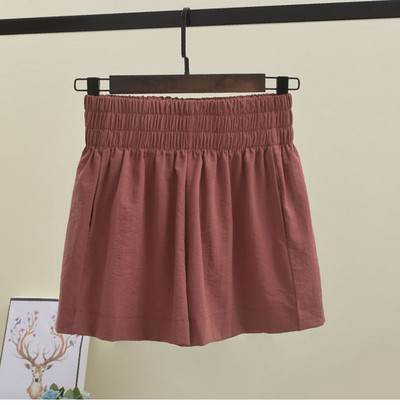 Pantaloni scurti moderni de dama cu talie elastica in mai multe culori