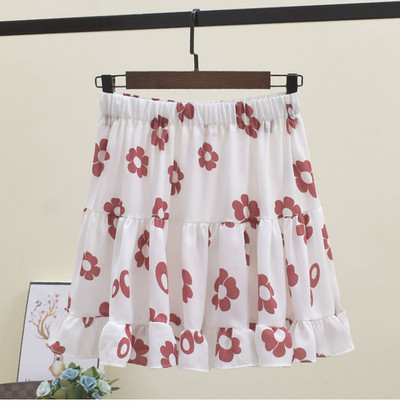 Nyári női szoknya rugalmas derékkal, színes rátéttel