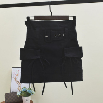 Fusta de dama model nou cu centura si buzunare in mai multe culori