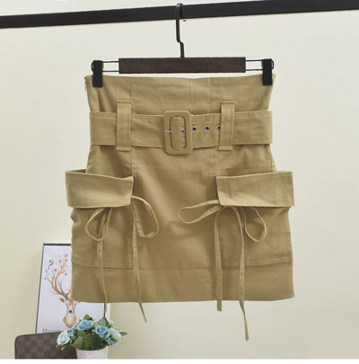 Fusta de dama model nou cu centura si buzunare in mai multe culori