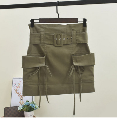 Fusta de dama model nou cu centura si buzunare in mai multe culori