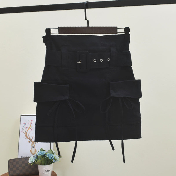 Fusta de dama model nou cu centura si buzunare in mai multe culori