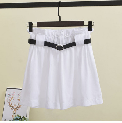 Fusta de dama cu talie elastica si curea in trei culori