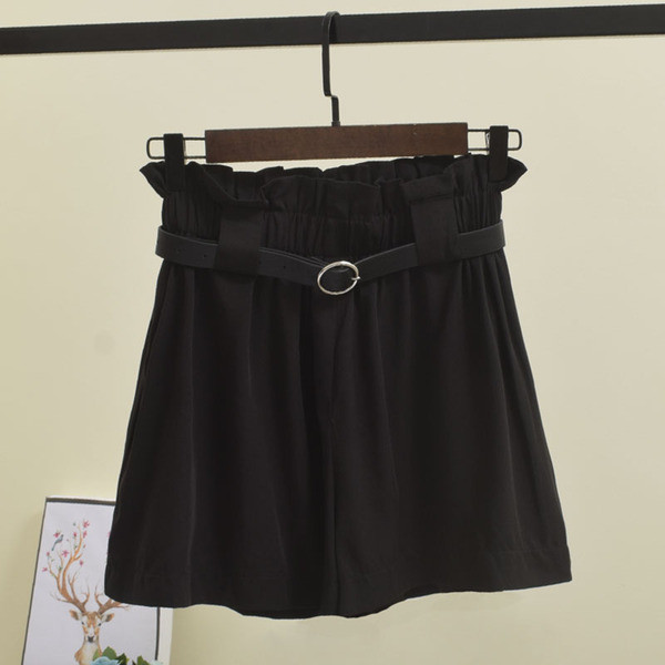 Fusta de dama cu talie elastica si curea in trei culori