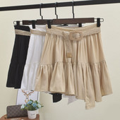 Fusta de dama model asimetric in trei culori