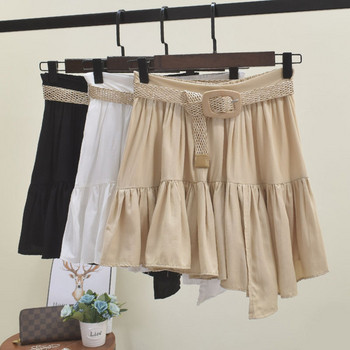 Fusta de dama model asimetric in trei culori