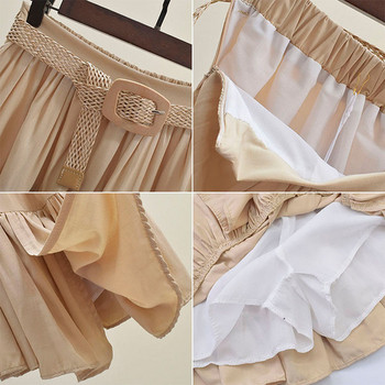 Fusta de dama model asimetric in trei culori