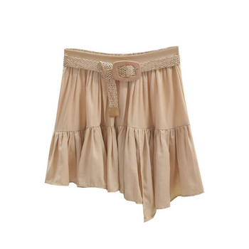 Fusta de dama model asimetric in trei culori