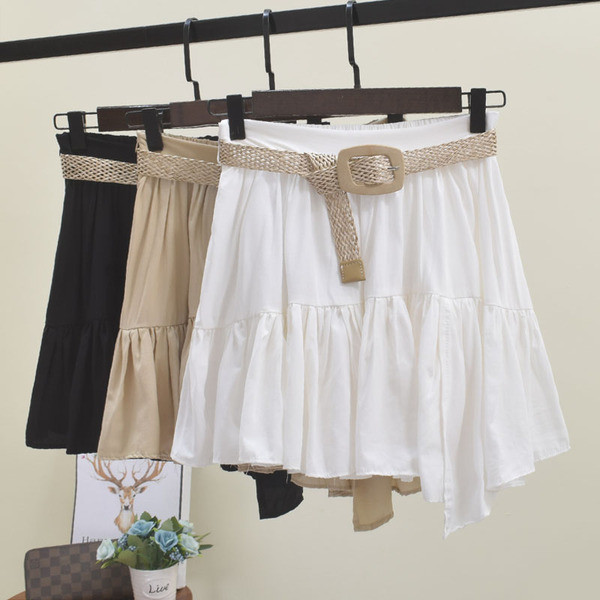 Fusta de dama model asimetric in trei culori