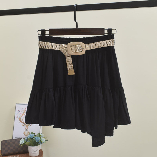 Fusta de dama model asimetric in trei culori