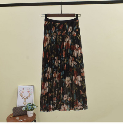 Fusta de dama plisata cu aplicare de culoare in mai multe culori