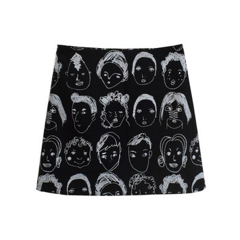 Modern női szoknya rátéttel, két színben