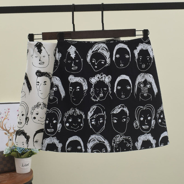 Modern női szoknya rátéttel, két színben