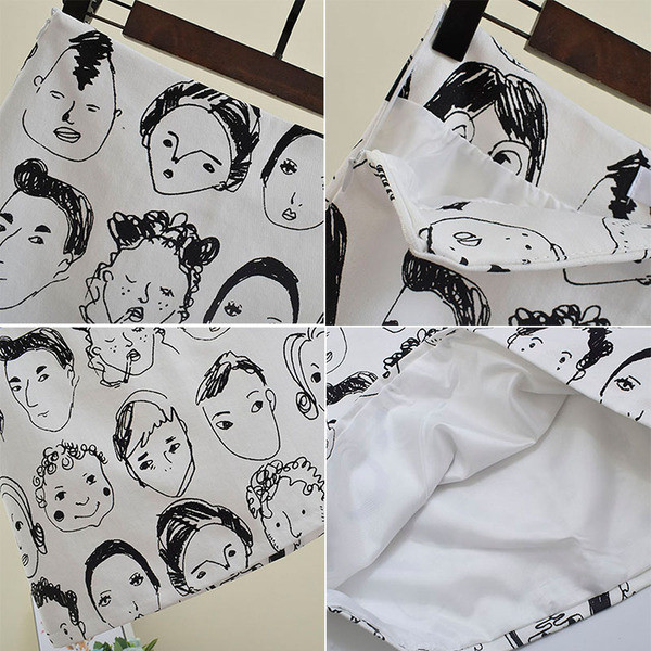 Modern női szoknya rátéttel, két színben