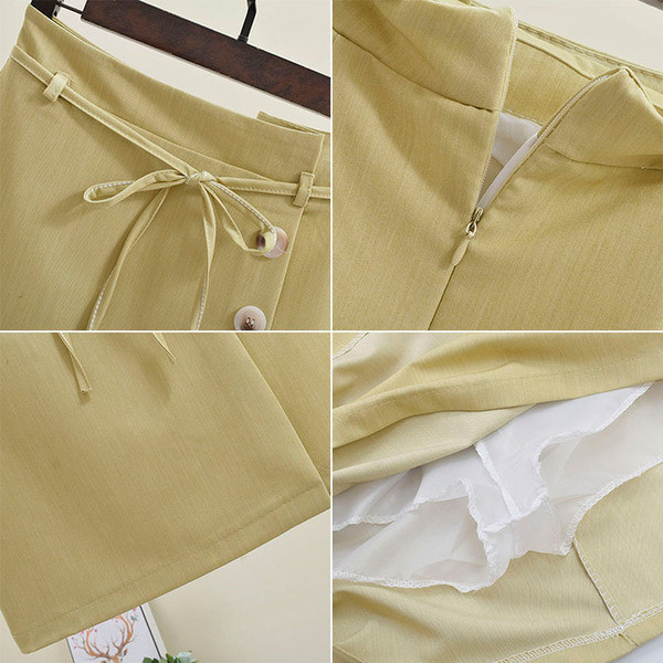 Fusta de dama cu nasturi in mai multe culori