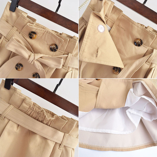 Fusta de dama cu curea in talie in trei culori