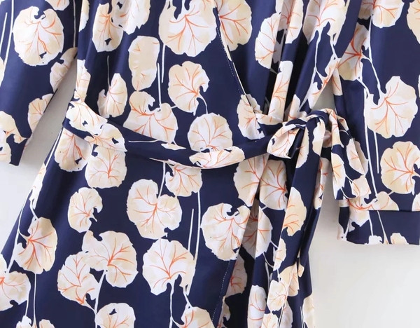 Rochie de dama eleganta cu curea albastra