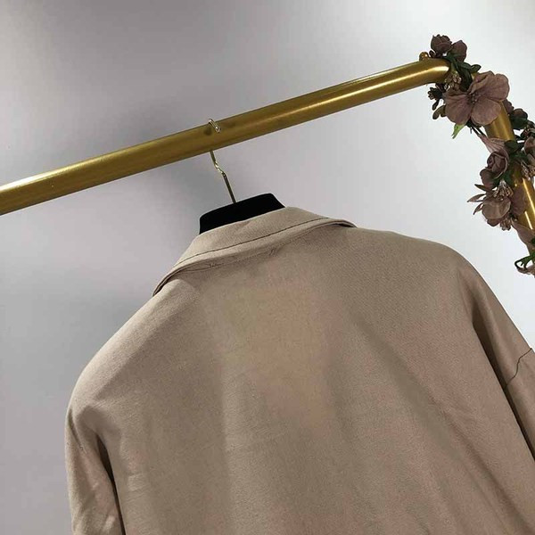 Geaca subtire de primavara-toamna cu cravate maro in talie