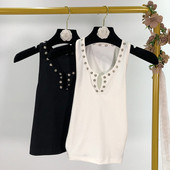 Maieu de damă cu decolteu adânc în două culori