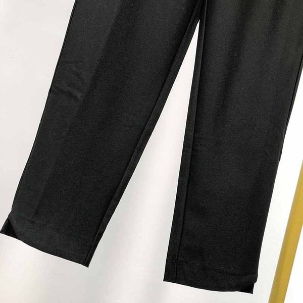 Pantaloni lungi de dama cu curea de culoare neagra