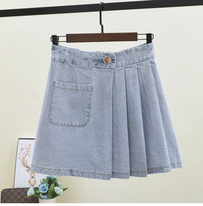 Redős női szoknya fehér és kék színben