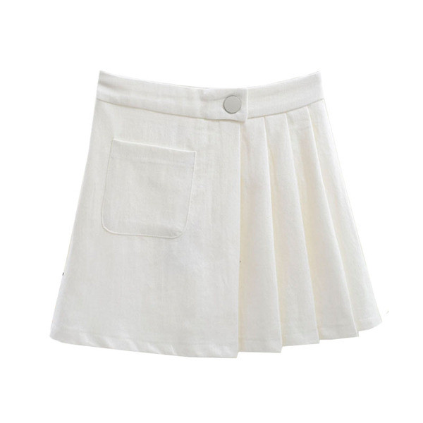 Redős női szoknya fehér és kék színben