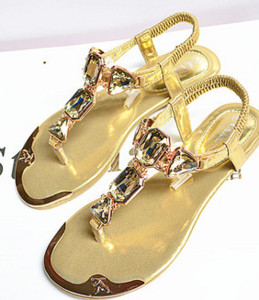 Sandale dama cu decor - pietre, in doua culori