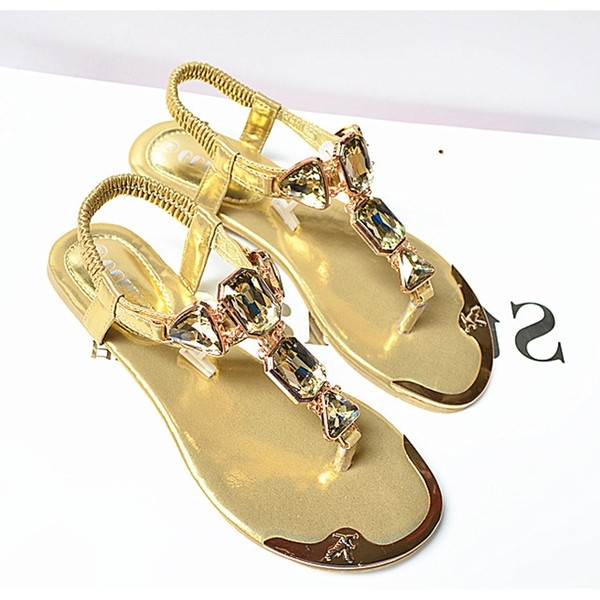 Sandale dama cu decor - pietre, in doua culori