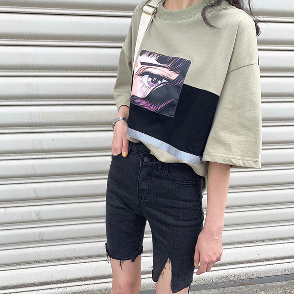 Pantaloni casual dama cu lungimea 3/4 in culoare inchisa