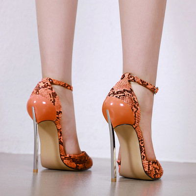 Дамски елегантни сандали на висок ток 