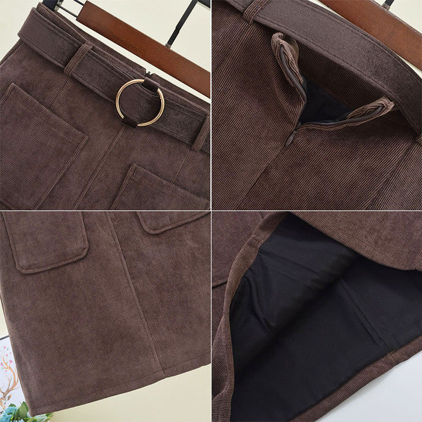 Női szoknya derekán övvel több színben