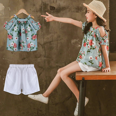 Модерен детски комплект блуза+панталон за момичета