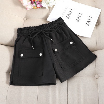 Pantaloni scurti de dama cu talie elastica si buzunare in mai multe culori