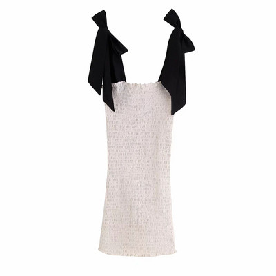 Rochie dama Slim - model cu bretele late in culoarea alba