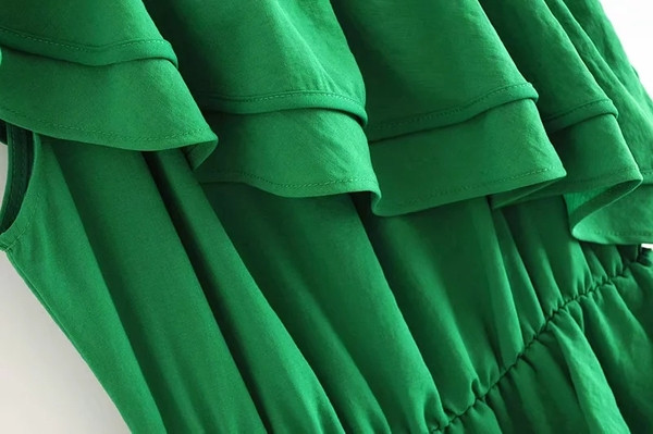 Rochie de dama actuala model nou de culoare verde