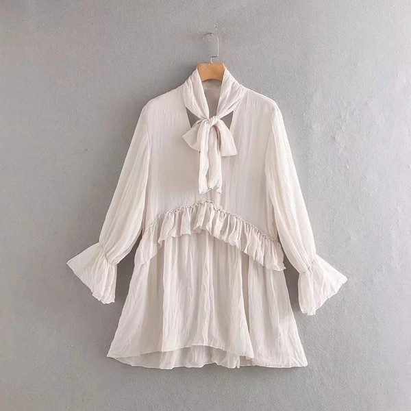 Rochie de dama decupata model nou cu cravate