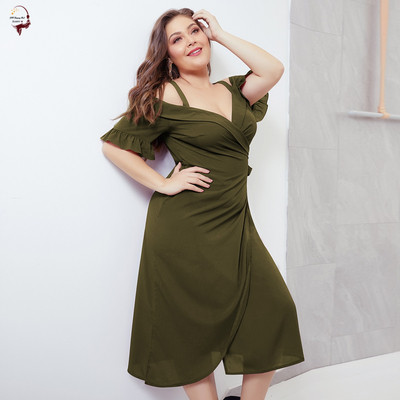 Rochie moderna de dama cu decolteu adanc si bretele subtiri in doua culori