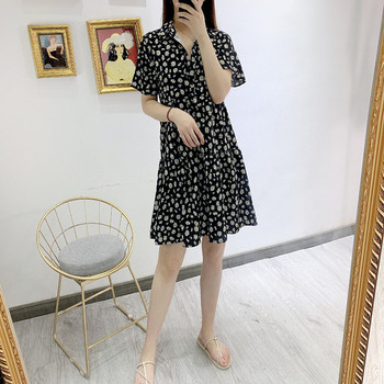 Rochie de dama cu model floral - model croiat