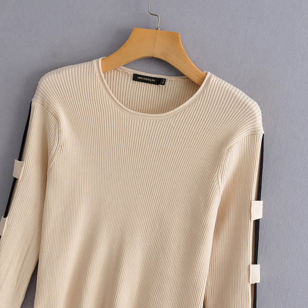 Bluza de dama model nou cu cravate de culoare maro