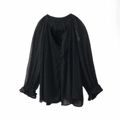 Camasa de dama modern model nou cu nasturi in alb si negru