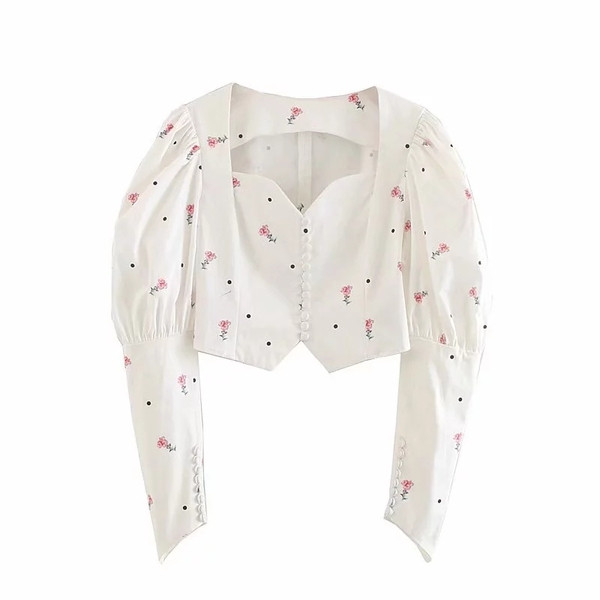 Camasa de dama model nou, cu decolteu patrat de culoare alba