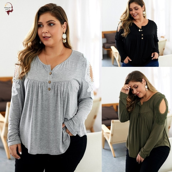 Bluză casual de damă cu mâneci lungi și decolteu în V în trei culori