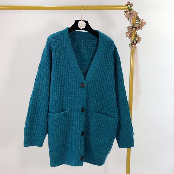 Cardigan lung de damă în trei culori