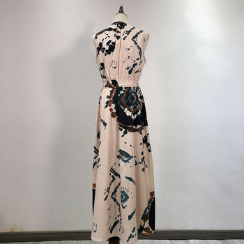 Rochie de dama lunga cu cravate in talie