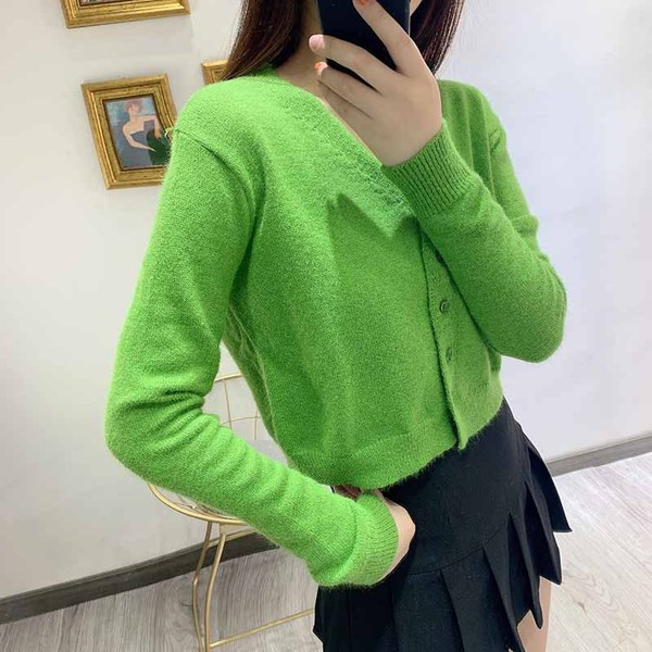 Cardigan scurt de dama in doua culori