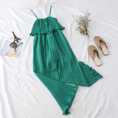 Modern női overall széles modell vékony pántokkal, négy színben