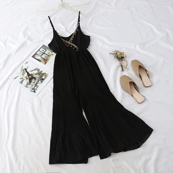 Salopeta de dama moderna model larg in negru si roz