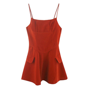 Rochie casual dama cu bretele subtiri - model croiat