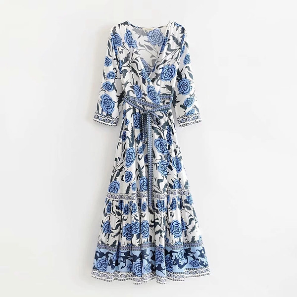 Rochie de dama eleganta model nou cu maneci lungi - doua culori